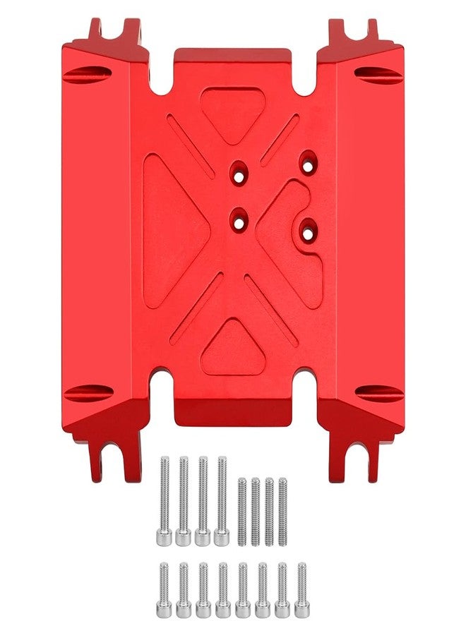Pothyes CNC Aluminum Center Gearbox Mount Transmission Skid Plate for Axial Wraith 90018 1/10 RC Crawler Upgrade Part (red) - Image 5